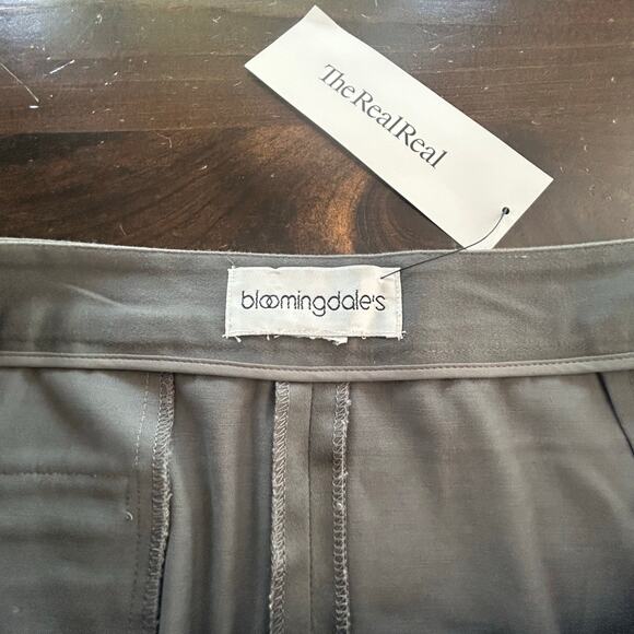 Vintage Bloomingdale's Grey Pencil Mini Skirt Button Back Pocket Lightweight - Picture 6 of 7